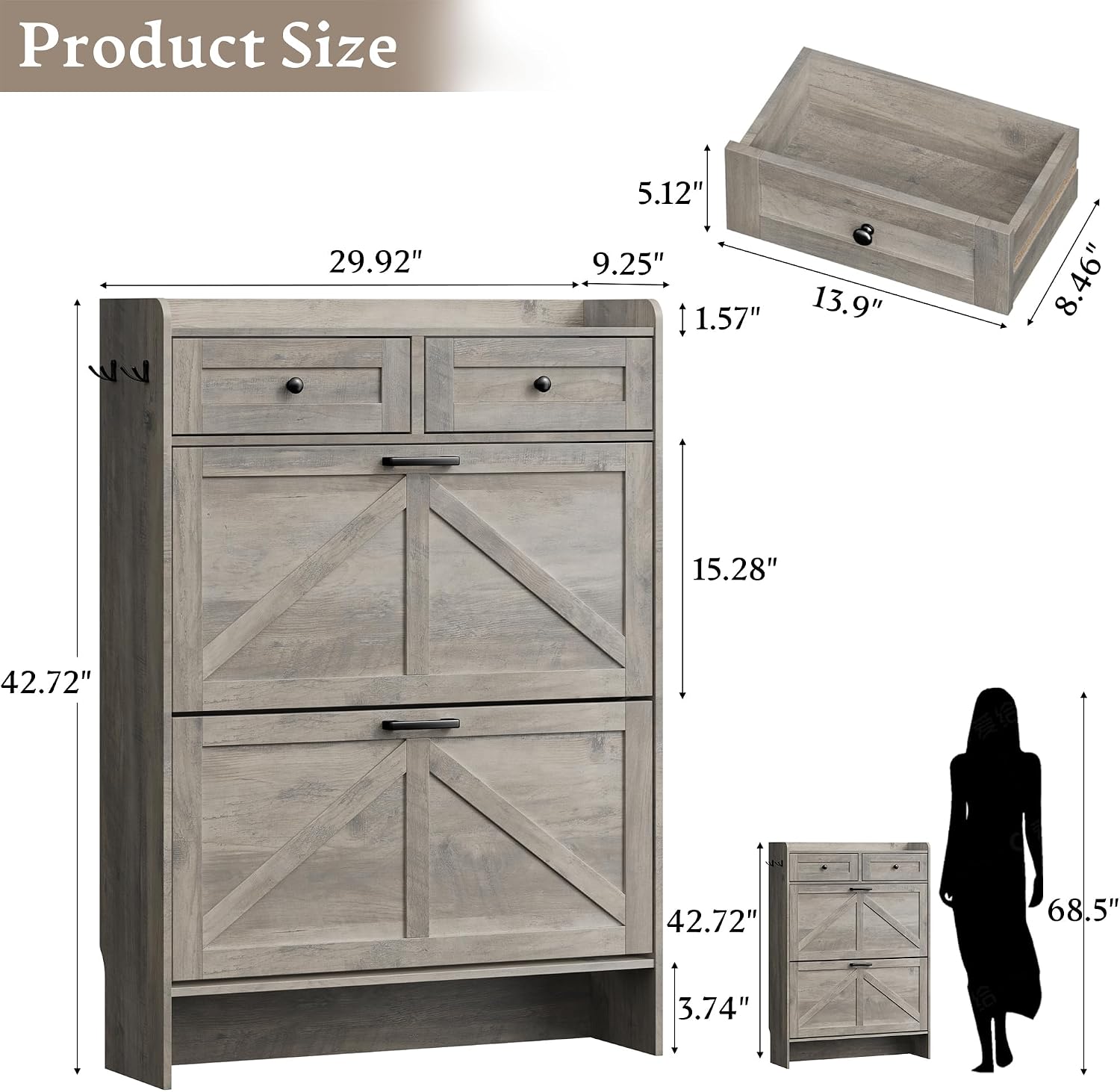 Shoe Storage Cabinet for Entryway