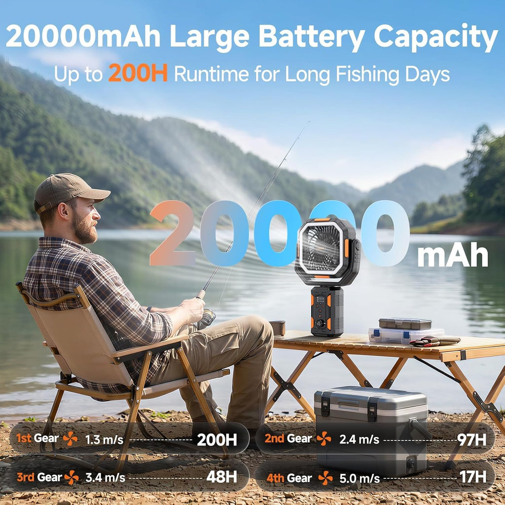 Portable Fan with Adjustable Height Stand