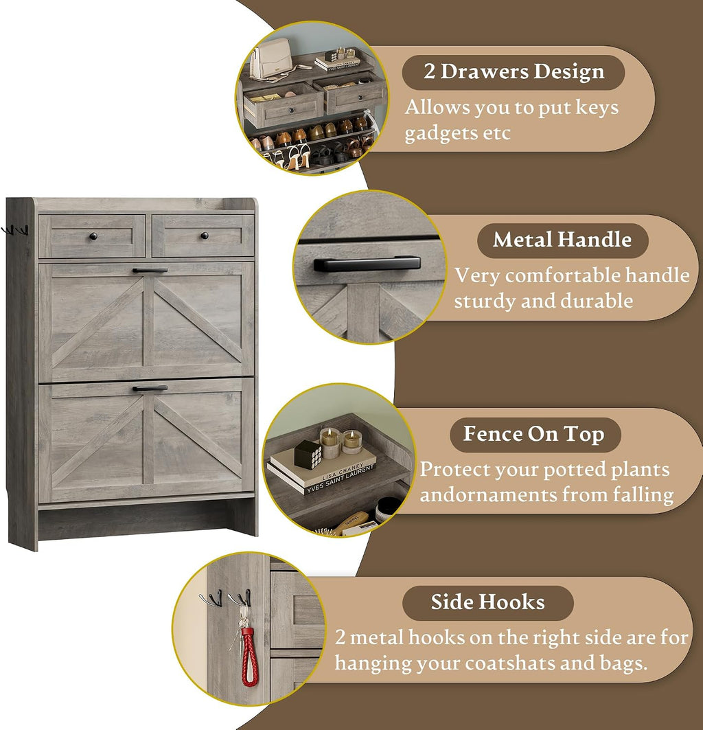 Shoe Storage Cabinet for Entryway