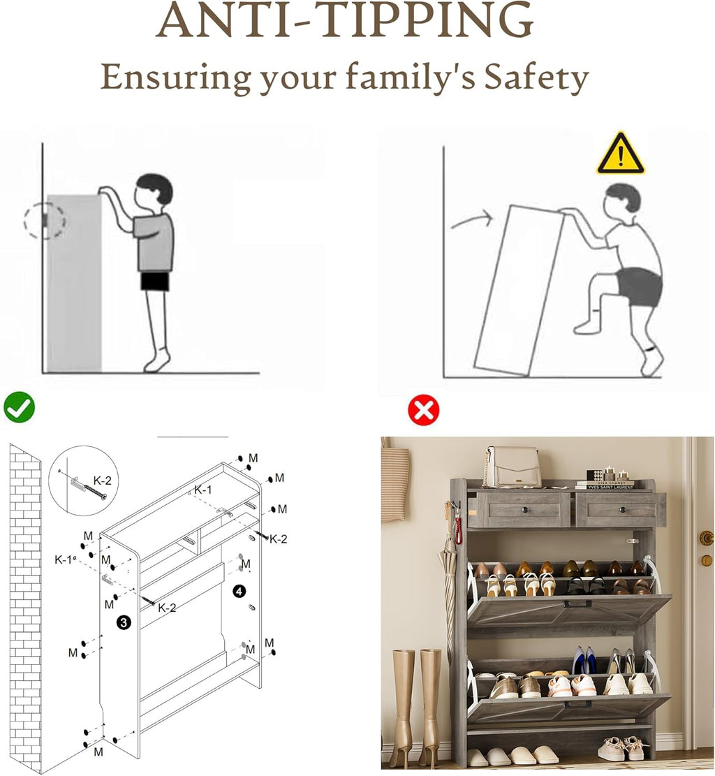 Shoe Storage Cabinet for Entryway